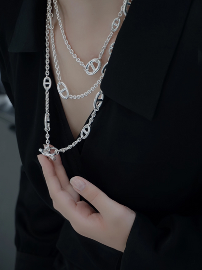 [⭐Luxery]Classic Silver Sweater Chain