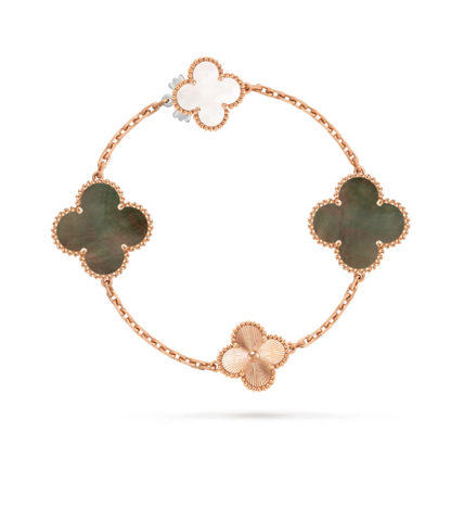 [⭐Luxery]DETACHABLE CLOVER 15(11+4) FLOWER SILVER NECKLACE SET