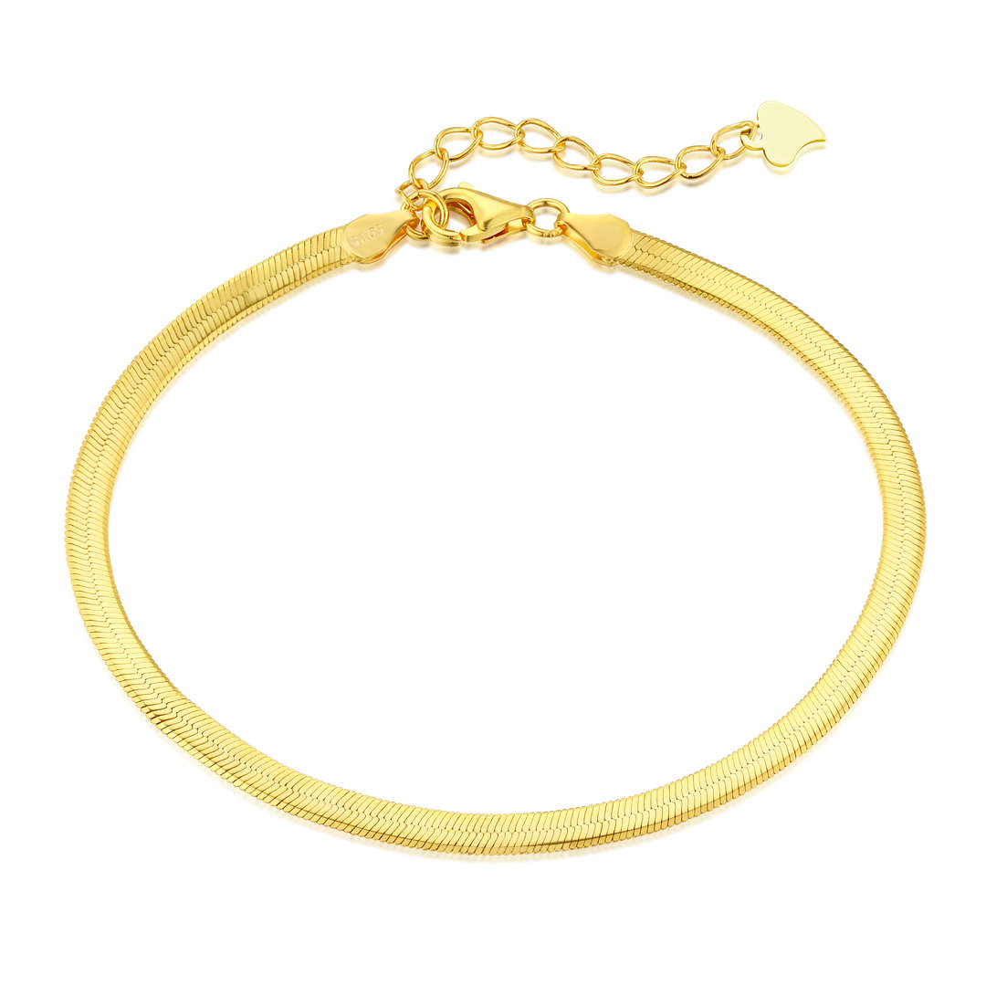 [Luxery Jewelry]Flat Snake Bone Chain Blade Necklace