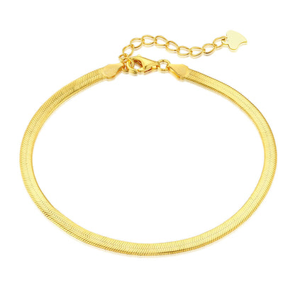 [Luxery Jewelry]Flat Snake Bone Chain Blade Necklace