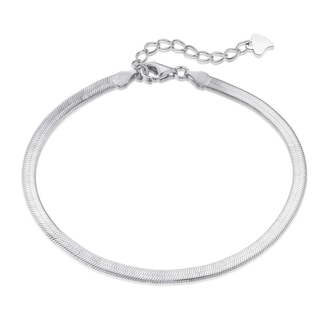 [Luxery Jewelry]Flat Snake Bone Chain Blade Necklace