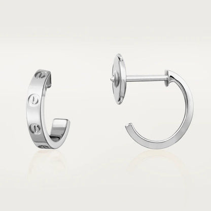 [⭐Luxery]LOVE EARRINGS 2.65MM SILVER