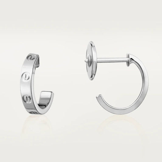 [⭐Luxery]LOVE EARRINGS 2.65MM SILVER