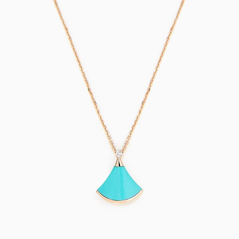 [⭐Luxery]DREAM NECKLACE TURQUOISE PINK GOLD