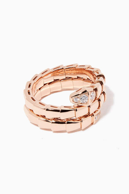 [⭐Luxery]SERPENTS DOUBLE ROW DIAMOND RING