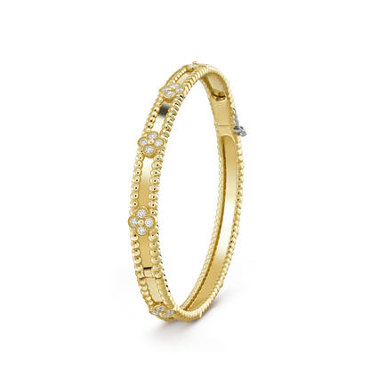 [⭐Luxery]CLOVER BRACELET 4MM DIAMONDS