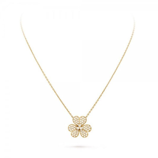 [⭐Luxery]FLOWER DIAMOND NECKLACE