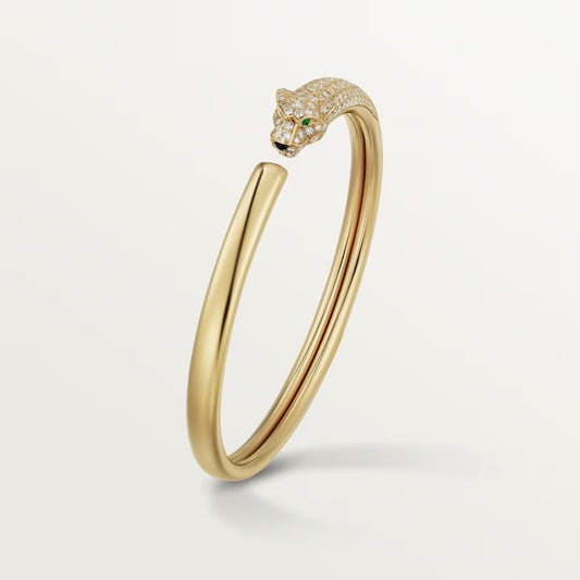 [⭐Luxery]PANTHERE HALF DIAMOND OPEN BRACELET