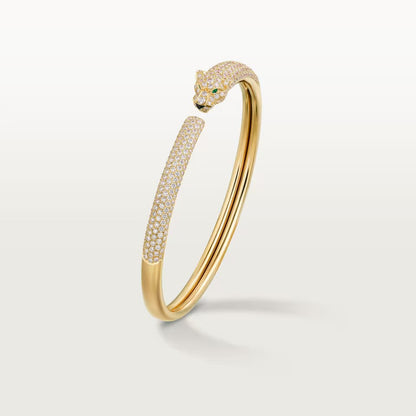 [⭐Luxery]PANTHERE FULL DIAMOND OPEN BRACELET
