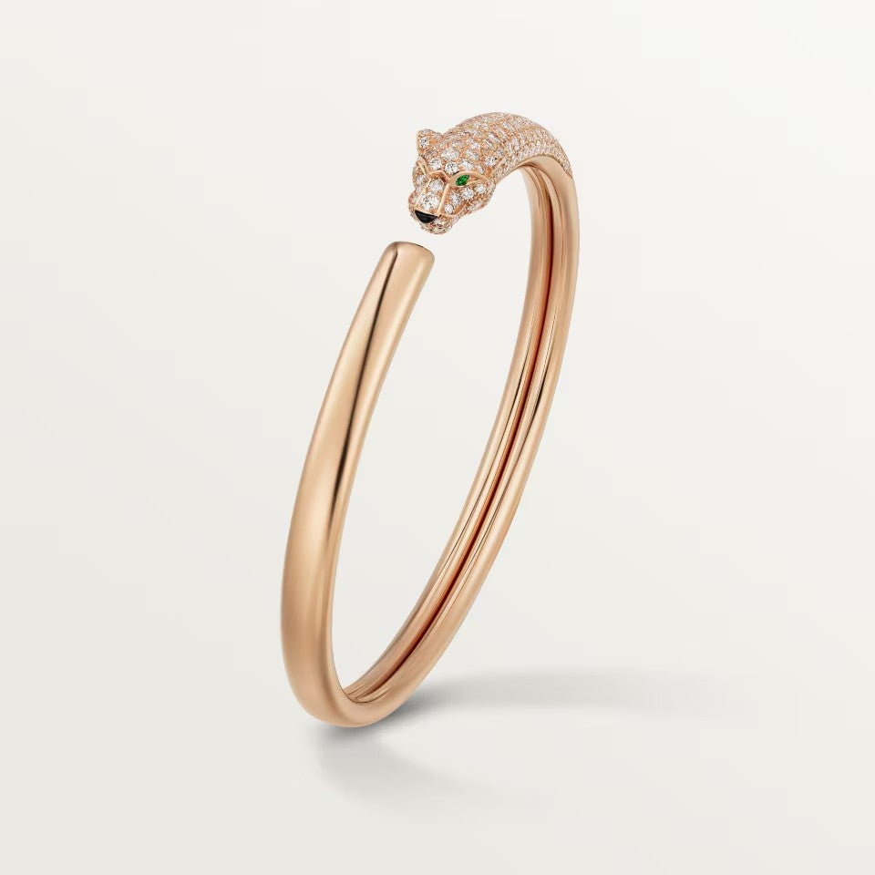 [⭐Luxery]PANTHERE HALF DIAMOND OPEN BRACELET