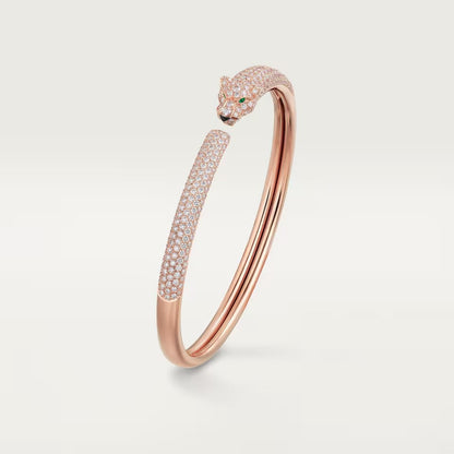 [⭐Luxery]PANTHERE FULL DIAMOND OPEN BRACELET