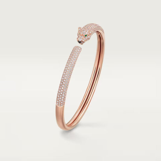 [⭐Luxery]PANTHERE FULL DIAMOND OPEN BRACELET