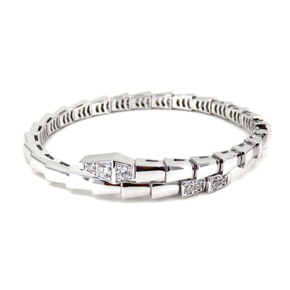 [⭐Luxery]SERPENTI BRACELET DIAMONDS SILVER