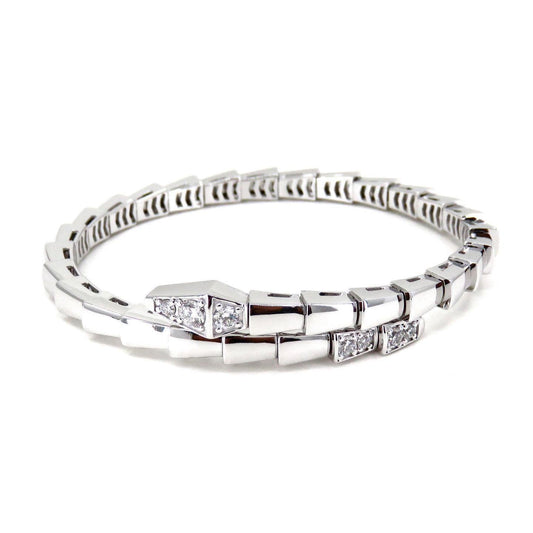 [⭐Luxery]SERPENTI BRACELET DIAMONDS SILVER