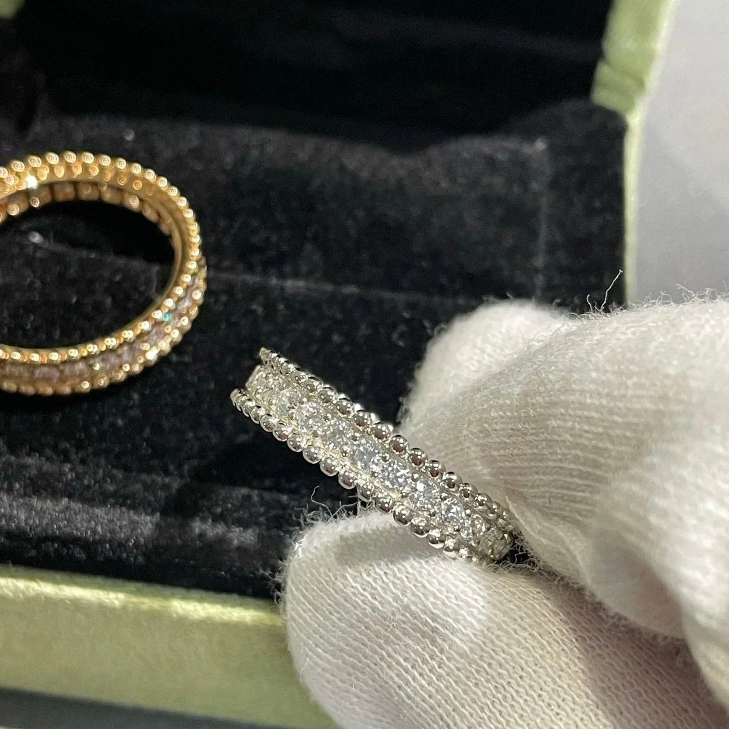 [⭐Luxery]PERLEE DIAMOND SILVER RING