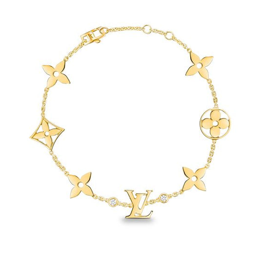 [⭐Luxery]STAR AND SUN 7 MOTIFS GOLD BRACELET