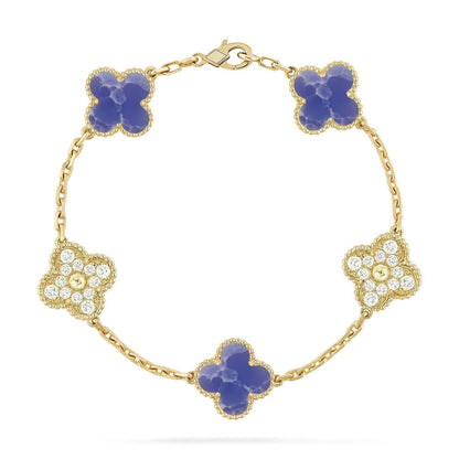 [⭐Luxery]CLOVER 5 MOTIF BLUE VEINS BRACELET COLLECTION