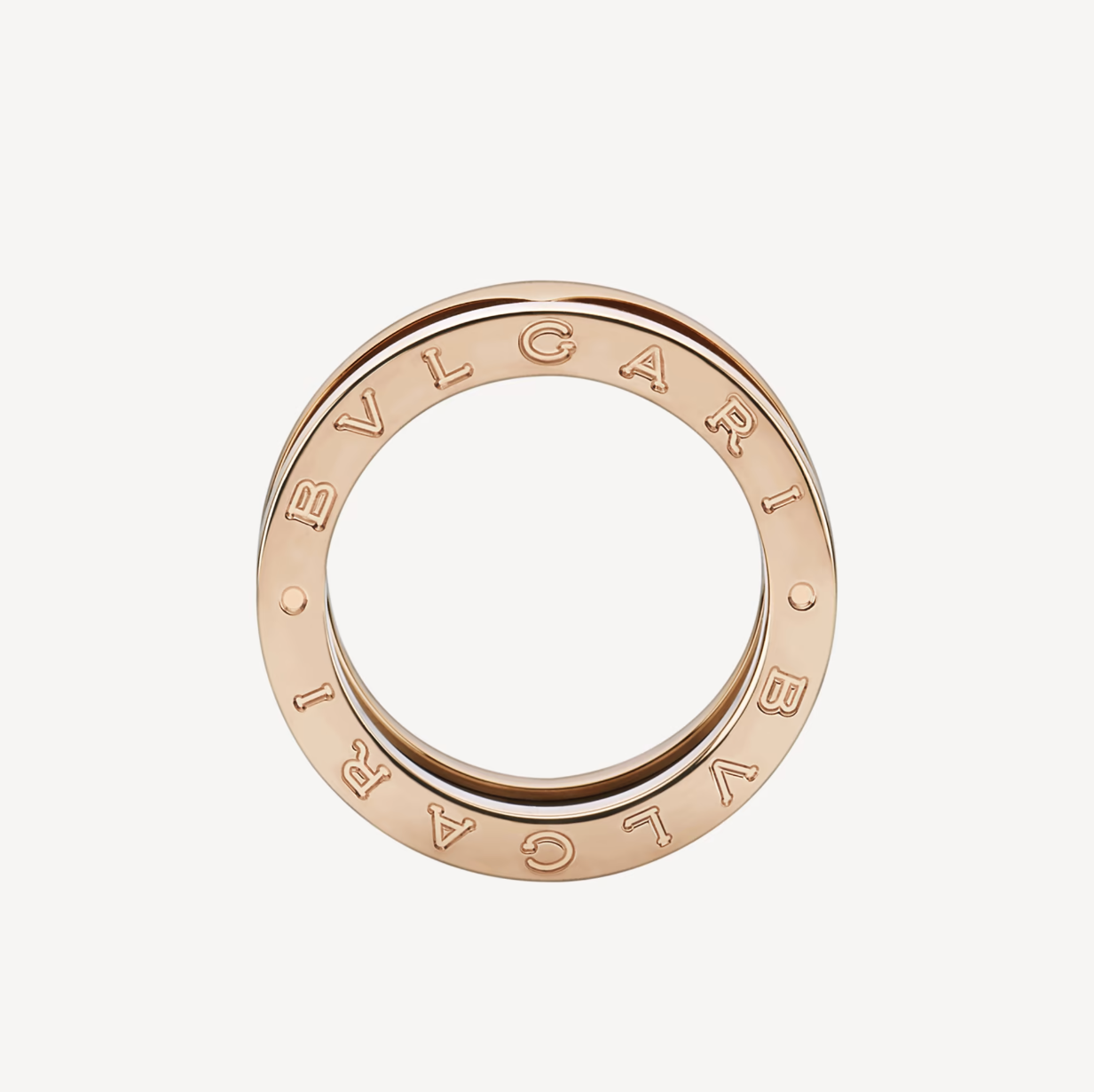 [⭐Luxery]ZERO 1 TWO-BAND LOOPS AND BLACK CERAMIC PINK GOLD RING