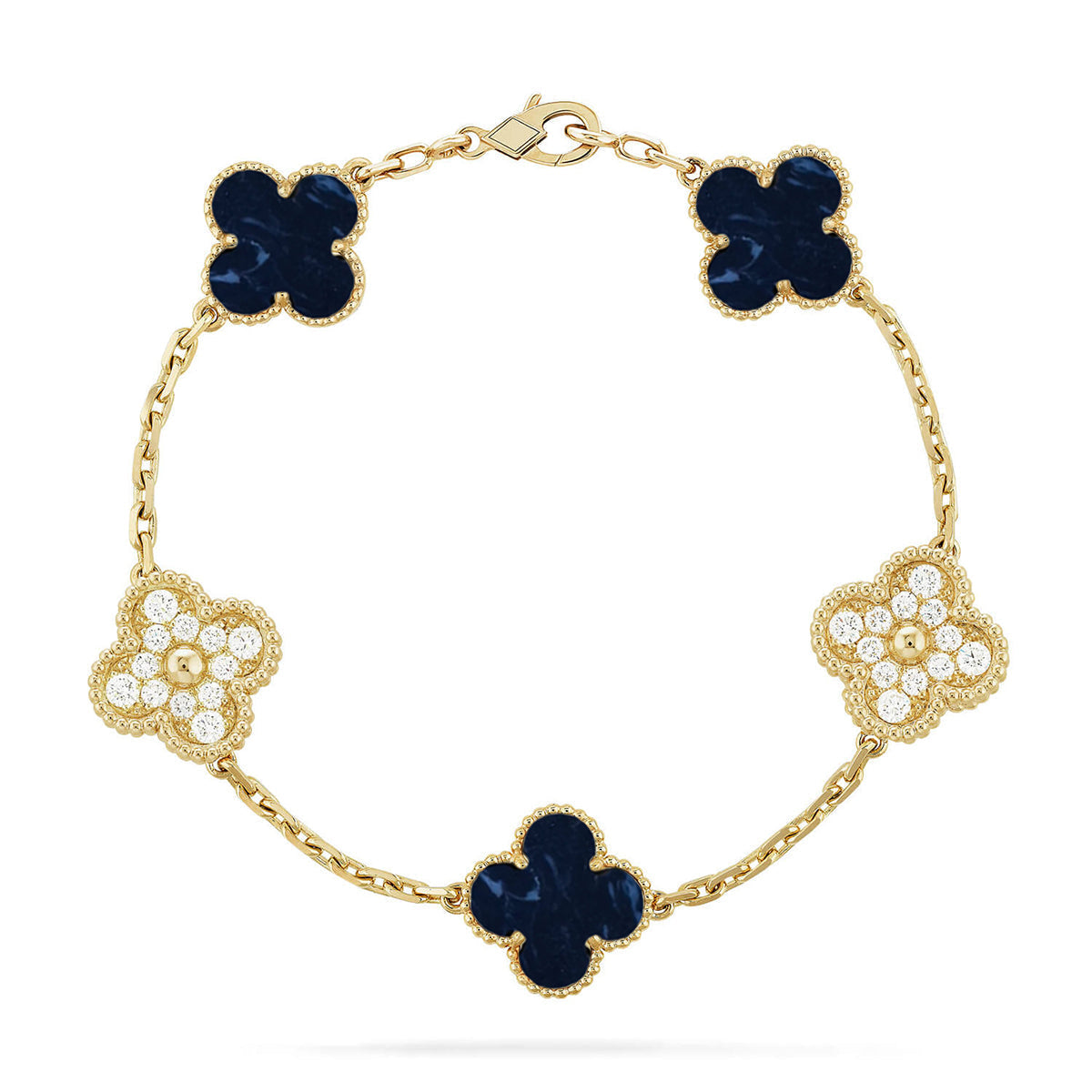 [⭐Luxery]CLOVER 5 MOTIF PIETERSITE BRACELET COLLECTION