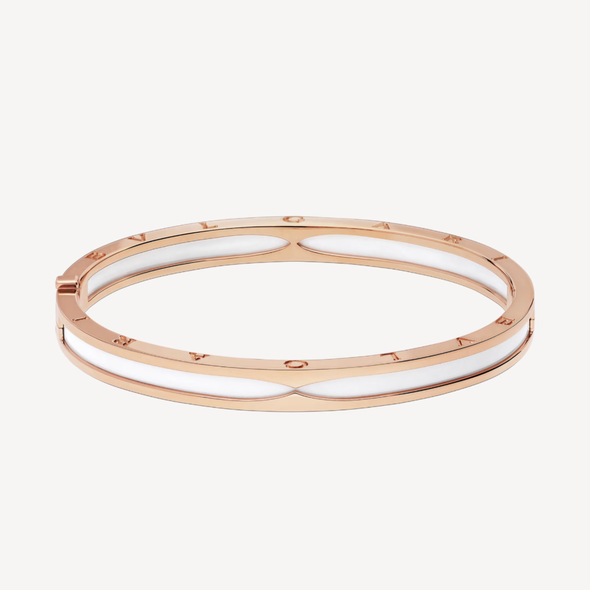 [⭐Luxery]ZERO 1 PINK GOLD WITH WHITE CERAMIC BRACELET
