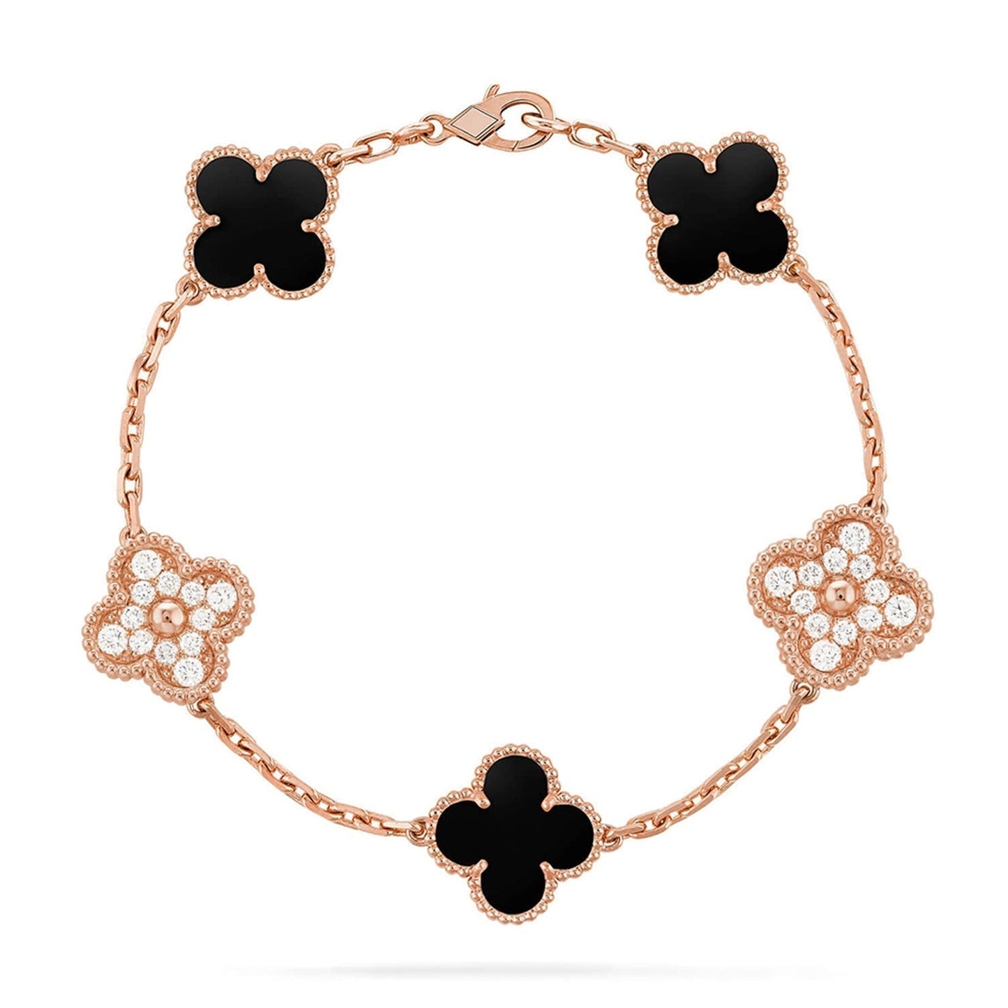[⭐Luxery] CLOVER 5 MOTIF ONYXS BRACELET COLLECTION