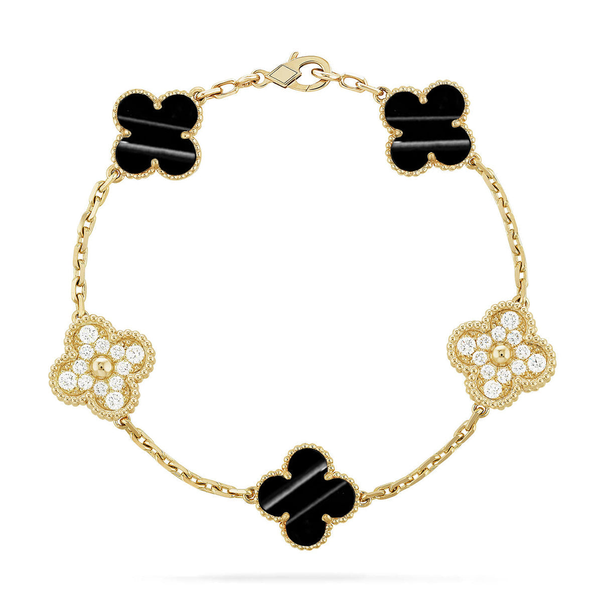 [⭐Luxery] CLOVER 5 MOTIF PULSAR STONE BRACELET COLLECTION