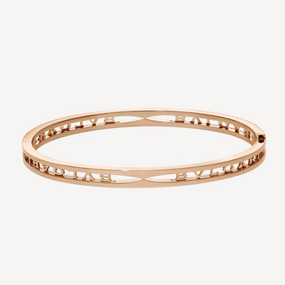[⭐Luxery]ZERO 1 SPIRAL LOGO PINK GOLD BRACELET