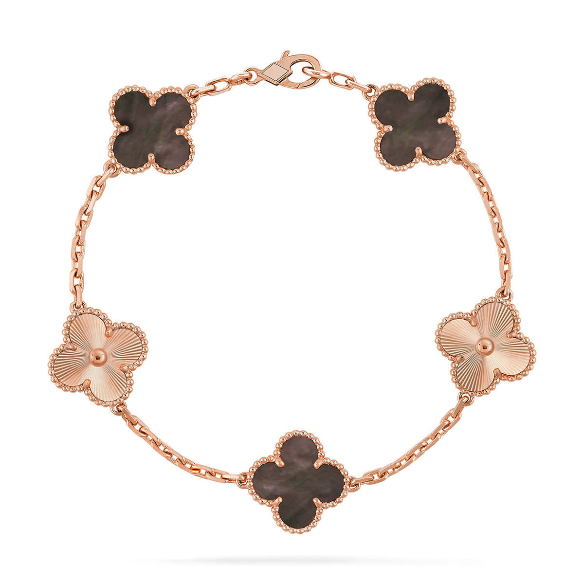 [⭐Luxery] CLOVER 5 MOTIF GRAY MOP BRACELET COLLECTION