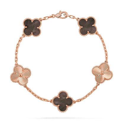 [⭐Luxery] CLOVER 5 MOTIF GRAY MOP BRACELET COLLECTION