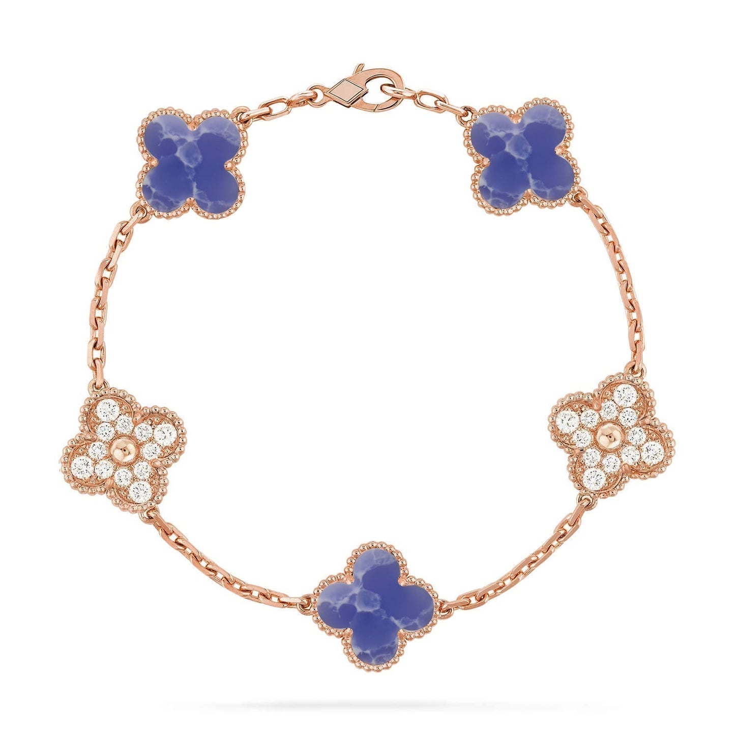 [⭐Luxery]CLOVER 5 MOTIF BLUE VEINS BRACELET COLLECTION