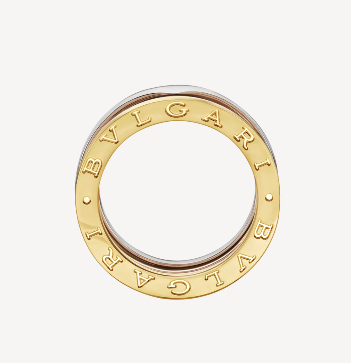 [⭐Luxery]ZERO 1 THREE-BAND ROSE WHITE AND YELLOW RING
