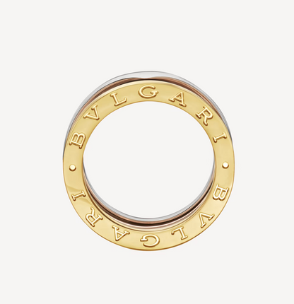 [⭐Luxery]ZERO 1 THREE-BAND ROSE WHITE AND YELLOW RING