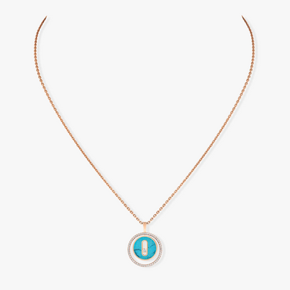 [⭐Luxery]Demo MOVE 1 DIAMOND TURQUOISE PINK GOLD DIAMOND NECKLACE