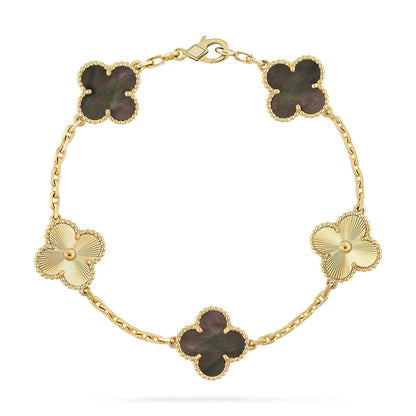 [⭐Luxery] CLOVER 5 MOTIF GRAY MOP BRACELET COLLECTION