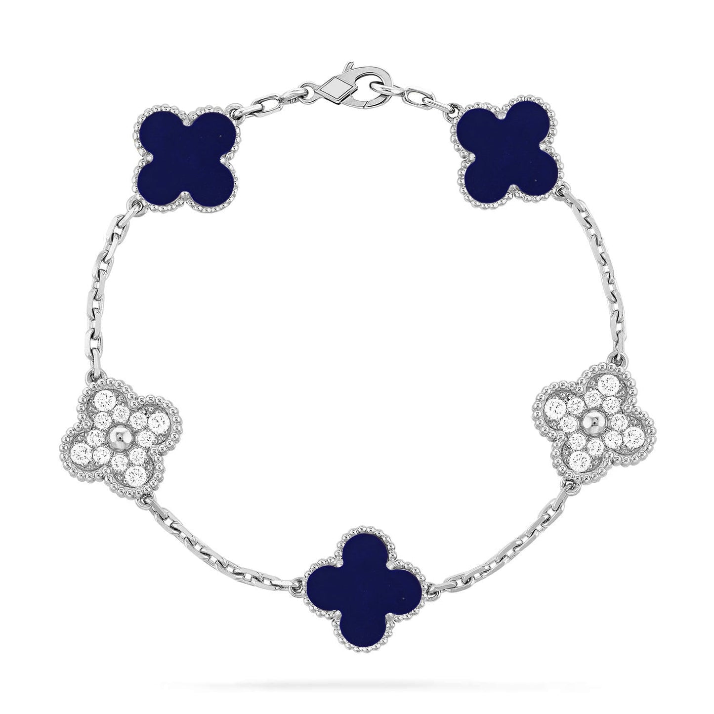 [⭐Luxery]CLOVER 5 MOTIF LAPIS LAZULI BRACELET COLLECTION