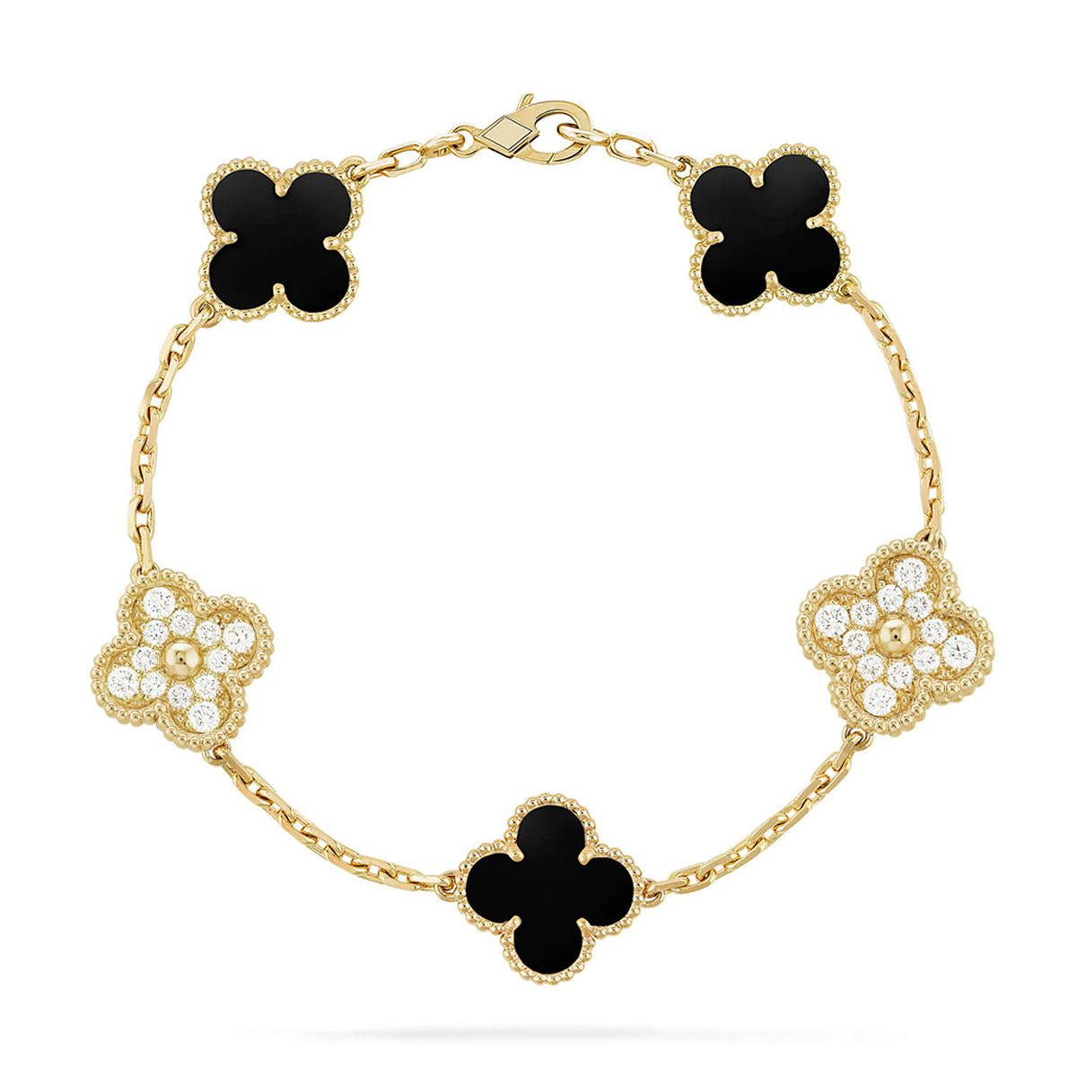 [⭐Luxery] CLOVER 5 MOTIF ONYXS BRACELET COLLECTION