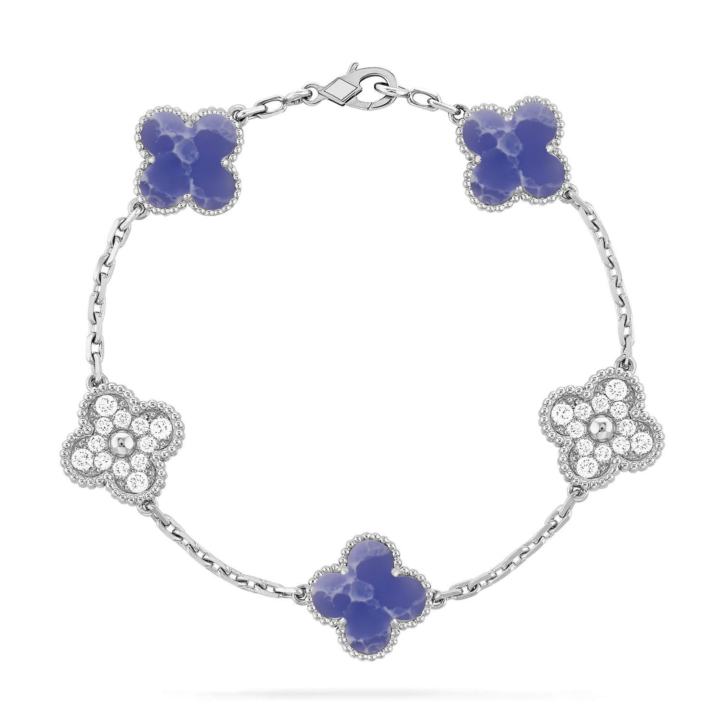 [⭐Luxery]CLOVER 5 MOTIF BLUE VEINS BRACELET COLLECTION