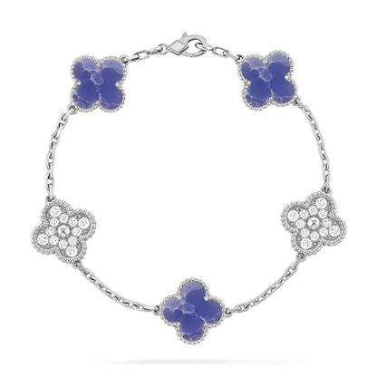 [⭐Luxery]CLOVER 5 MOTIF BLUE VEINS BRACELET COLLECTION