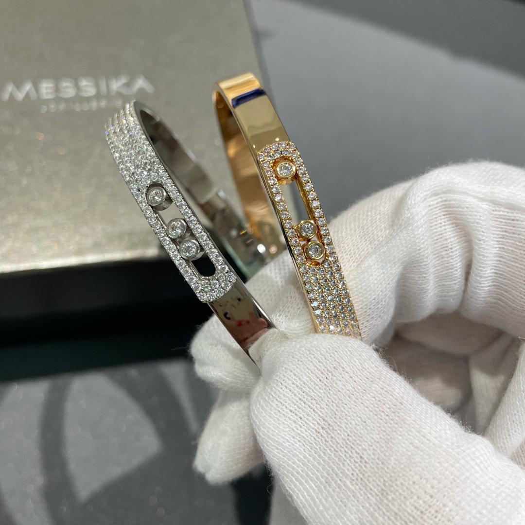 [⭐Luxery]Move Noa Rose Gold Pavé Diamond Bangle Bracelet