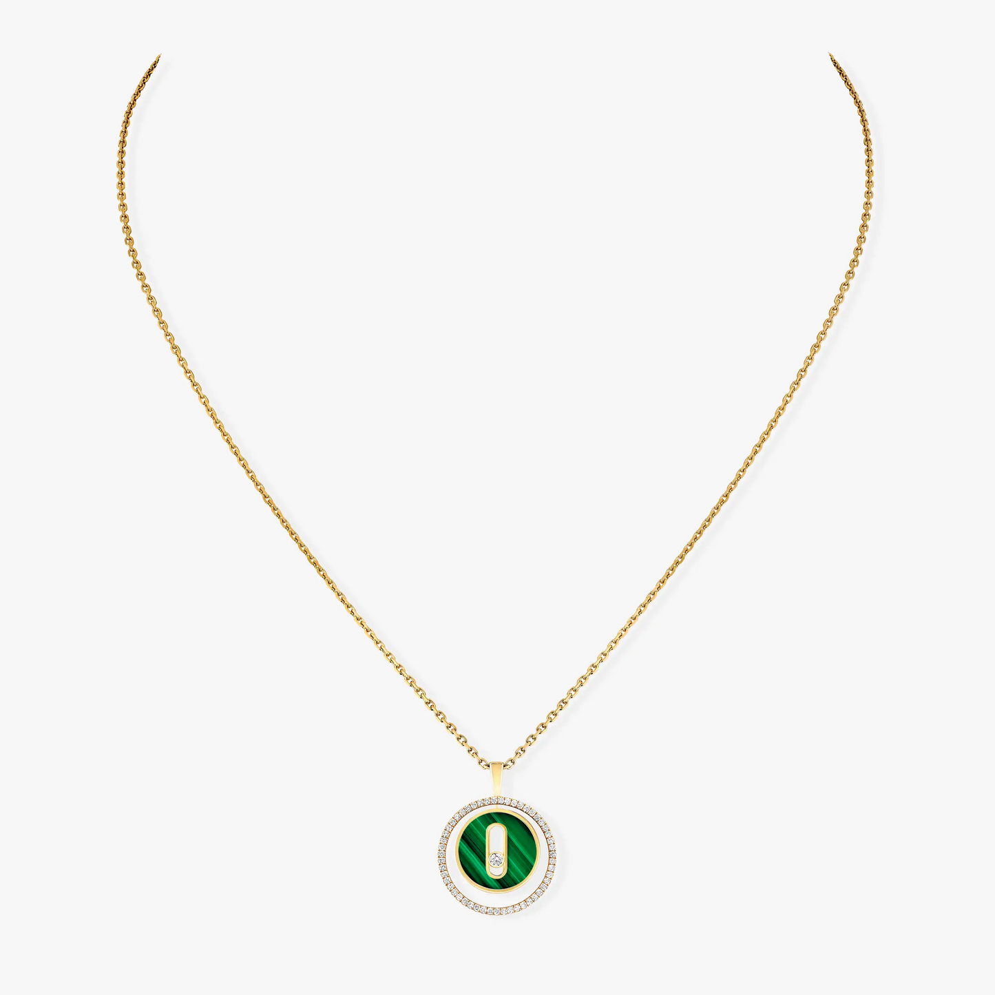 [⭐Luxery]Demo MOVE 1 DIAMOND MALACHITE GOLD DIAMOND NECKLACE