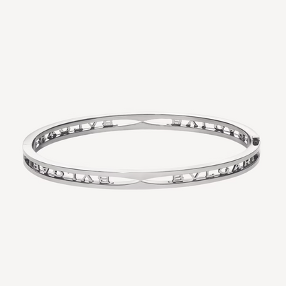 [⭐Luxery]ZERO 1 SPIRAL LOGO SILVER BRACELET