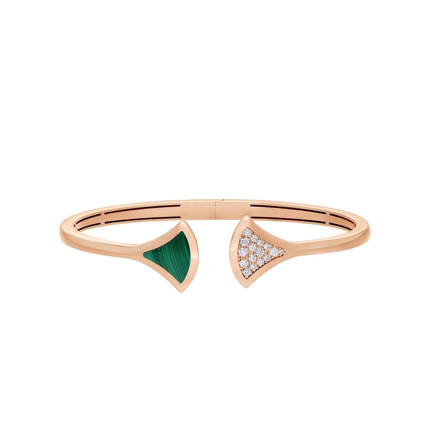 [⭐Luxery]DREAM BRACELET OPEN MALACHITE PINK GOLD