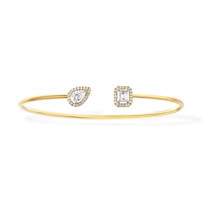 [⭐Luxery]JONC FLEX MY TWIN TOI & MOI SILVER DIAMOND BRACELET