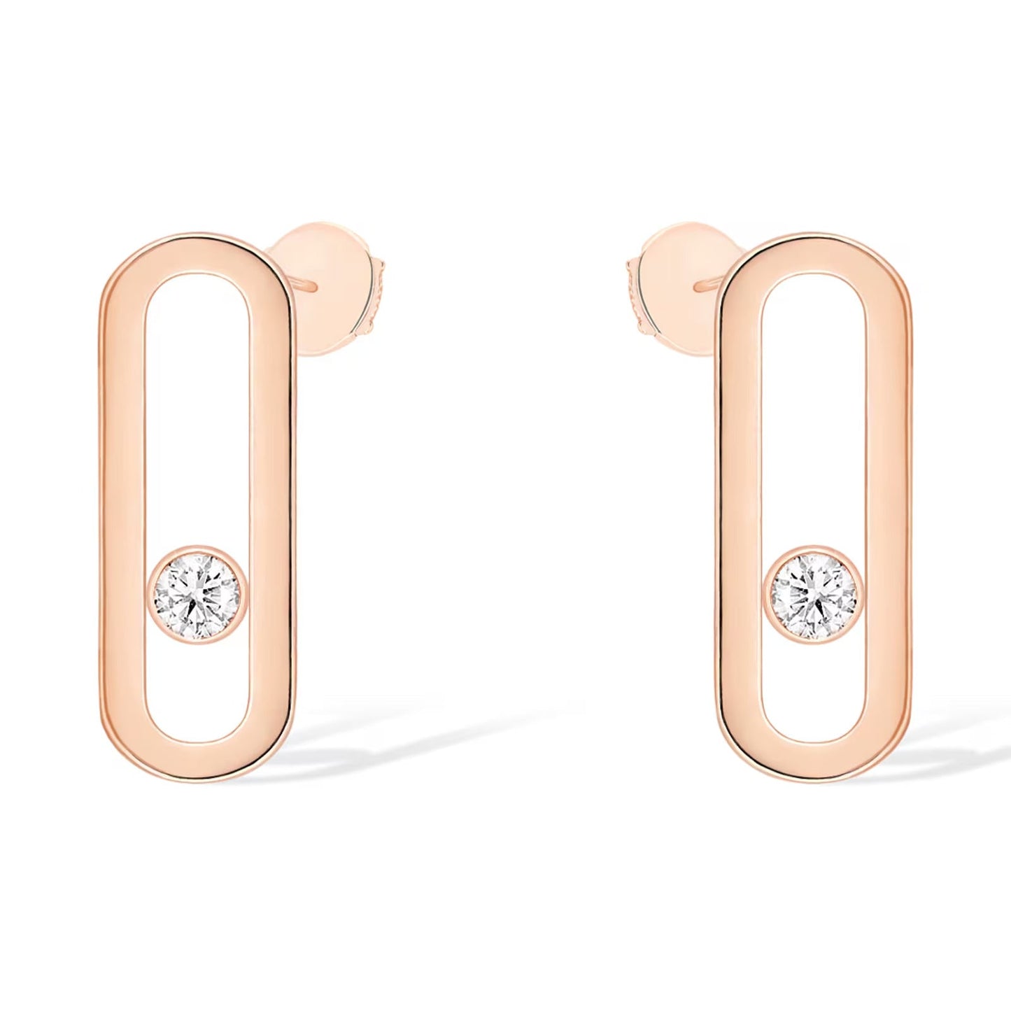 [⭐Luxery]MOVE UNO SMALL 1 DIAMOND EARRINGS