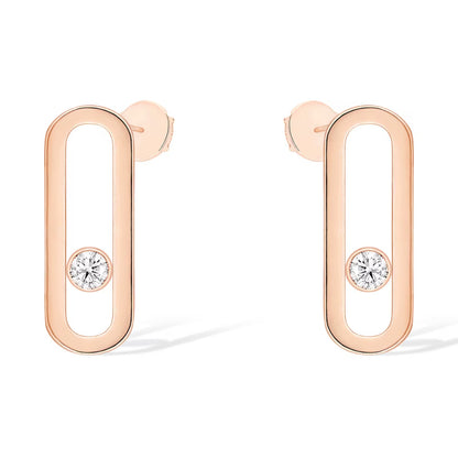 [⭐Luxery]MOVE UNO SMALL 1 DIAMOND EARRINGS