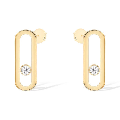 [⭐Luxery]MOVE UNO SMALL 1 DIAMOND EARRINGS