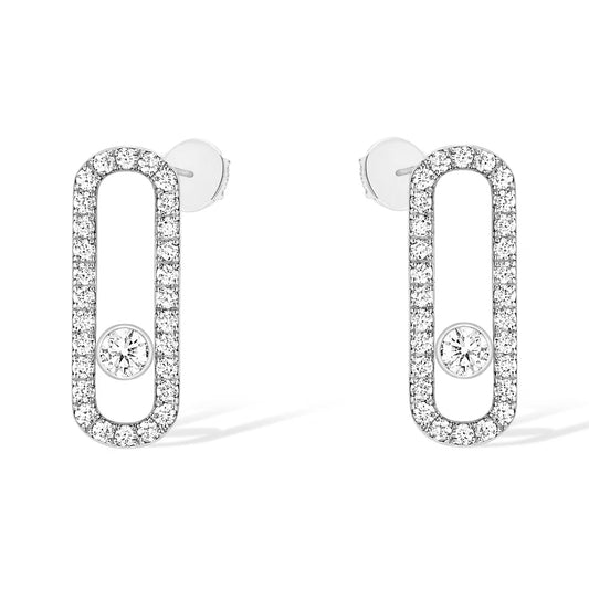 [⭐Luxery]MOVE UNO STUD DIAMOND PAVED EARRINGS