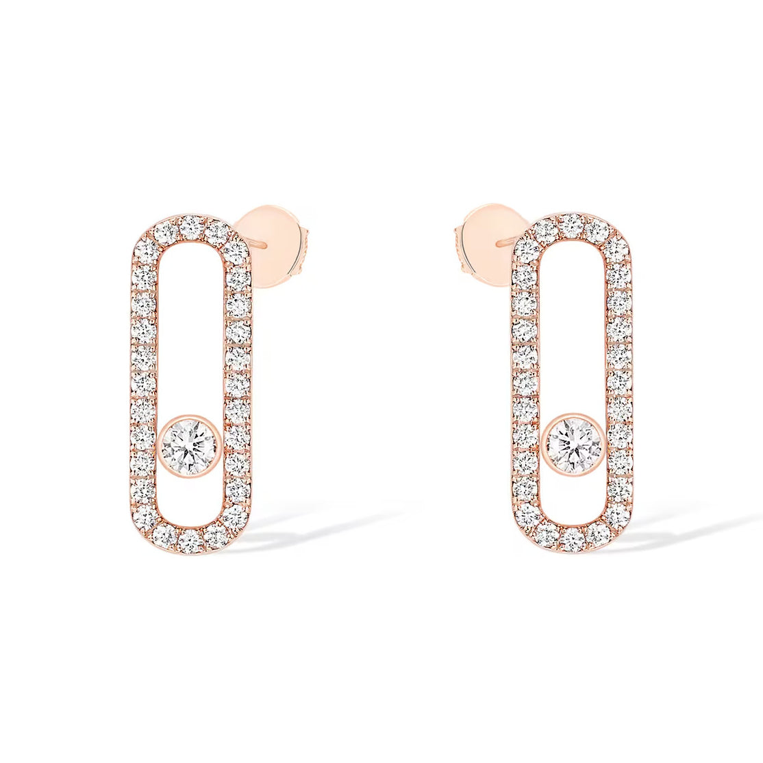 [⭐Luxery]MOVE UNO STUD DIAMOND PAVED EARRINGS
