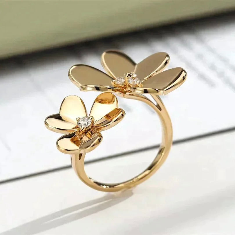 [⭐Luxery]CLOVER COMOS GOLD DIAMOND RING