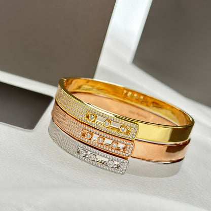 [⭐Luxery]Move Noa Rose Gold Pavé Diamond Bangle Bracelet